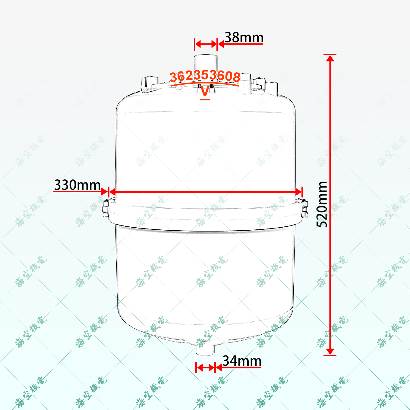 UNT345UB03尺寸图45-50kg